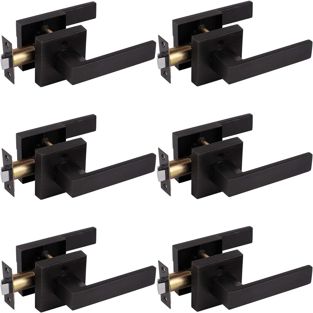 Brushed Bronze Zinc Alloy Door Lever Lock, Pack of 2 Y2072