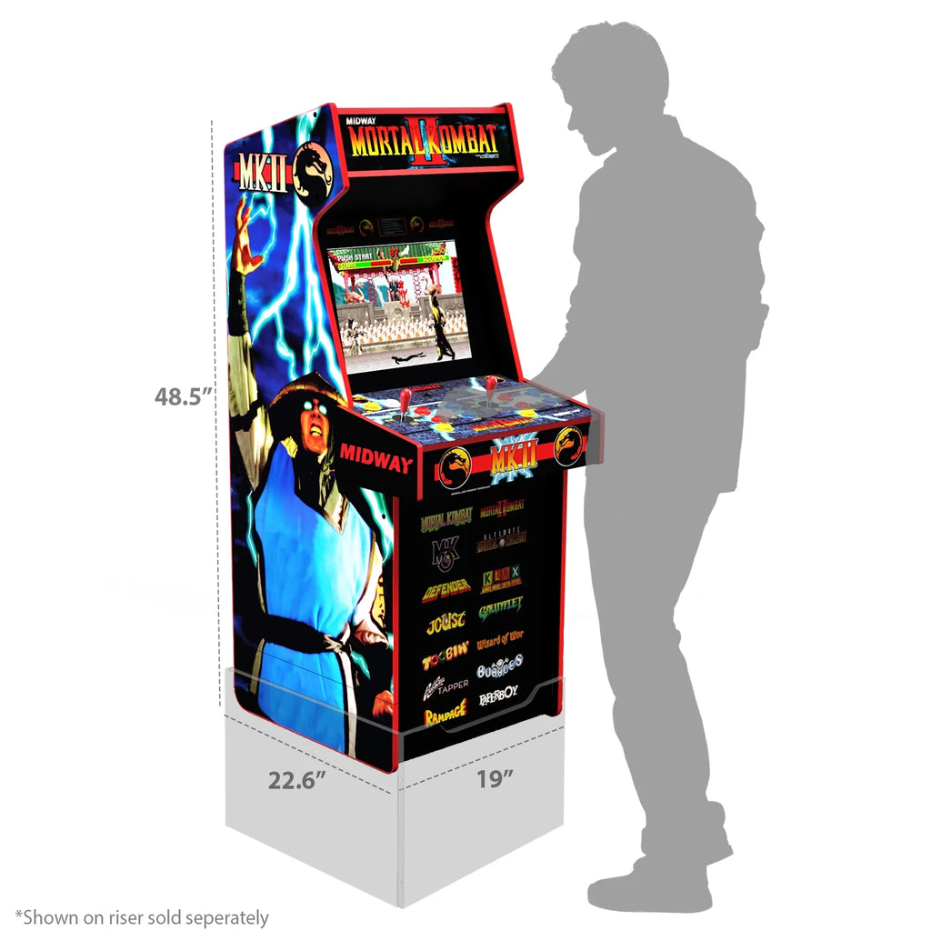 Arcade Game, 4-foot-tall stand-up cabinet, 14 classic games, 17-inch screen Y509492