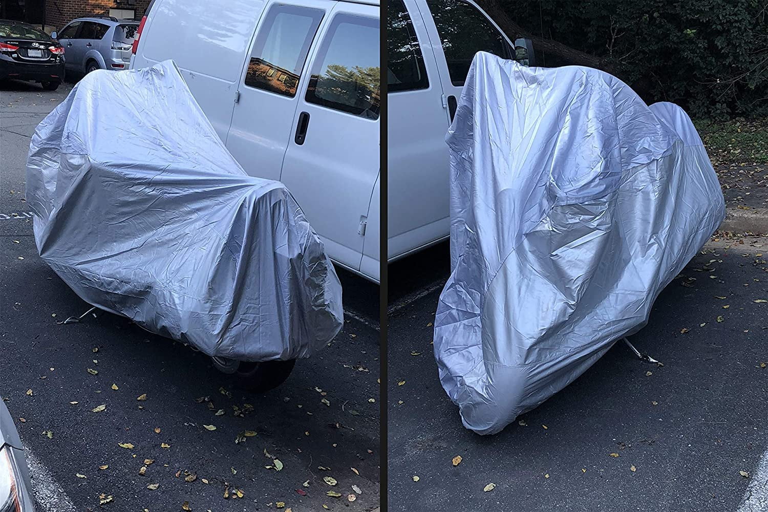 Weatherproof Motorcycle Cover with Reinforced Securing Straps and Storage Bag Q721
