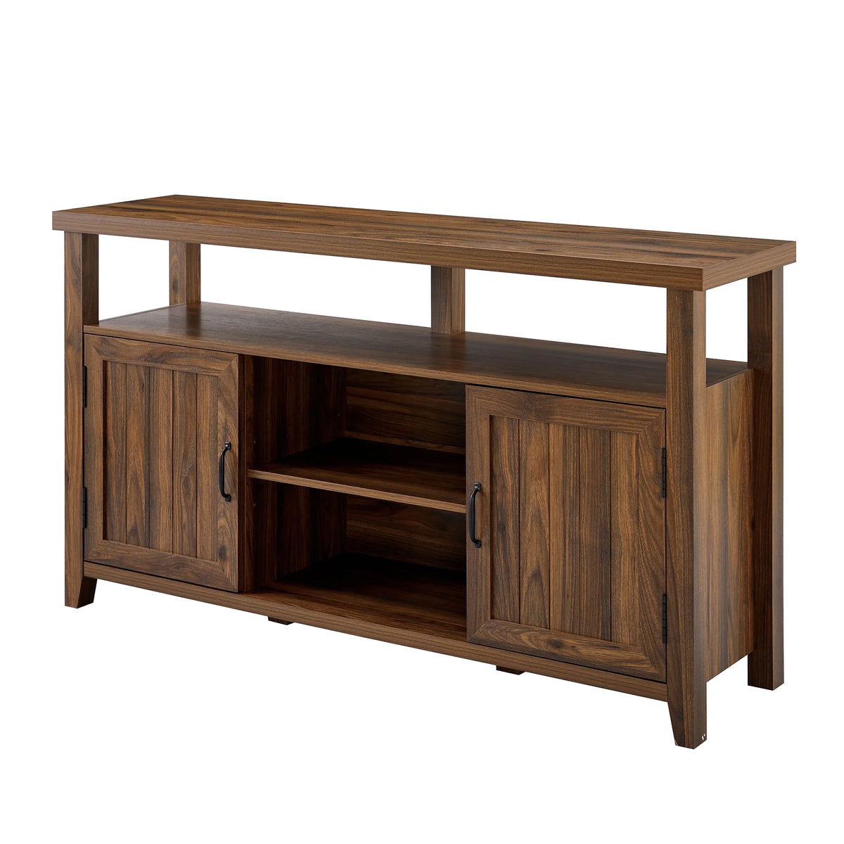 Dark Walnut Farmhouse Tall TV Stand L477218