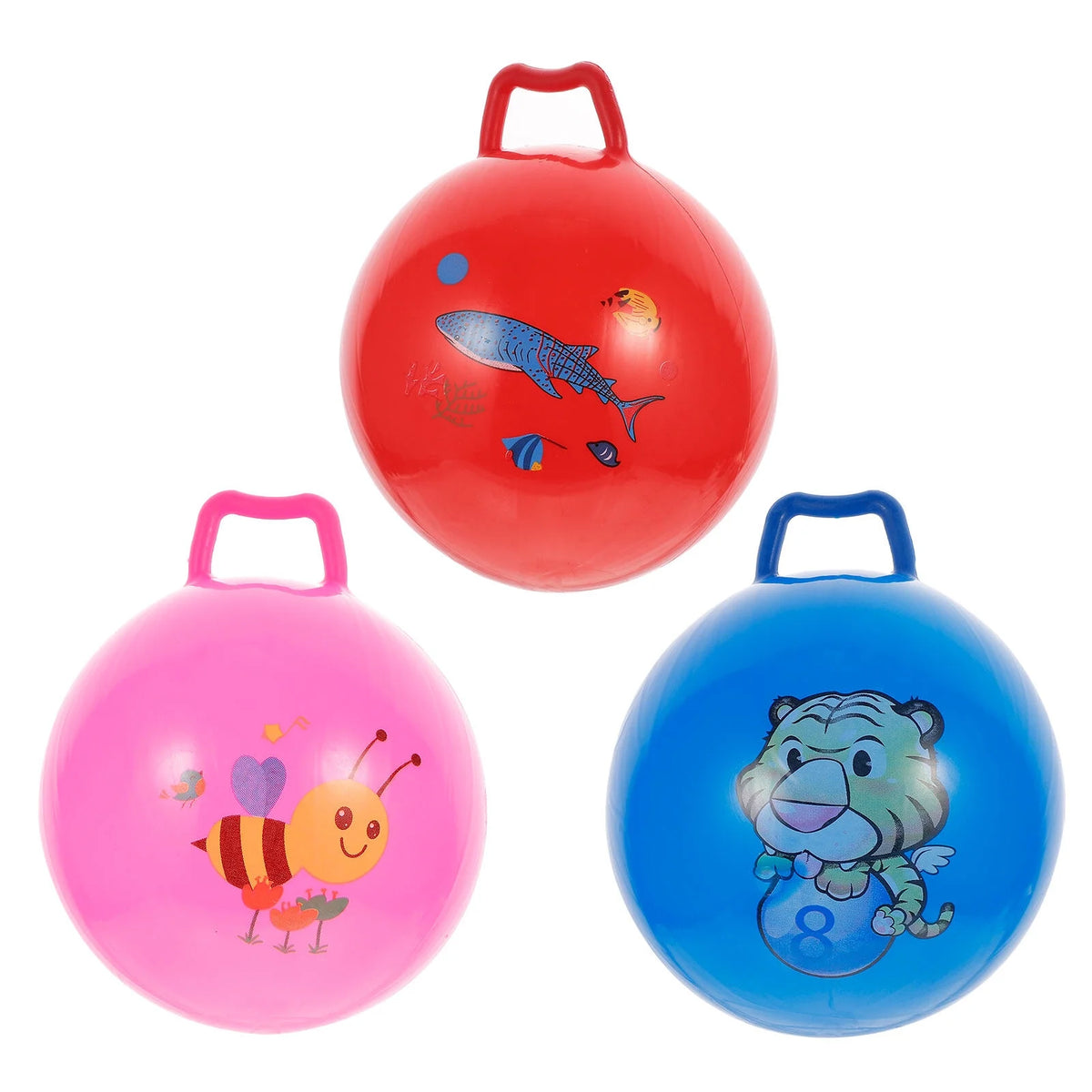 3Pcs Inflatable Hopper Balls with Handle H289
