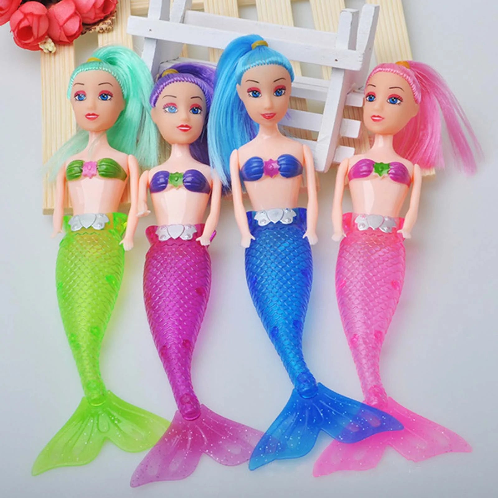 Realistic Mermaid Doll with Lighting Tail Bathtub Toy H729