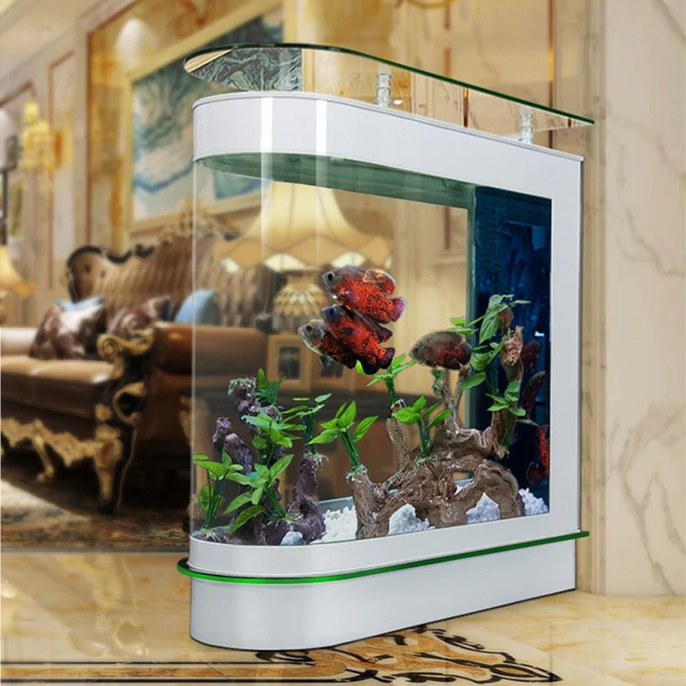 124Gal LED Aquarium Kit Large Glass Fish Tank W76232