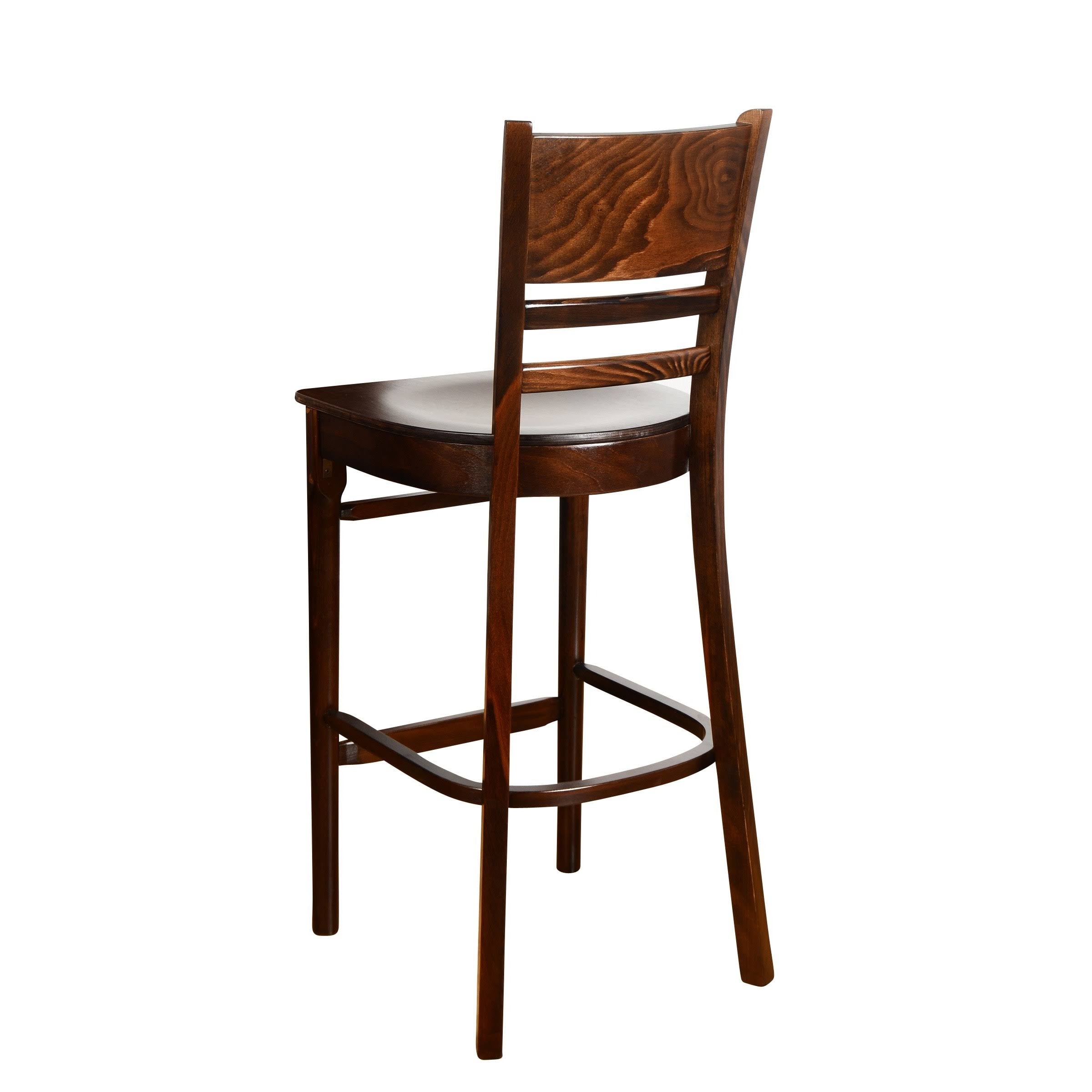 Cherry Finish Solid Beech Wood Barstool L520