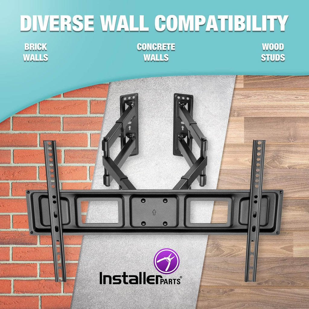 TV Corner Mount with Dual Extension Arm, Heavy Duty LCD LED TV Monitor W216