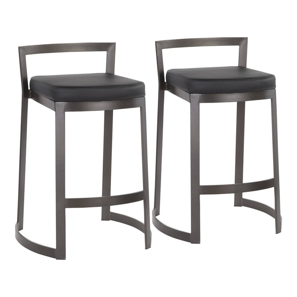 Black Set of 2 Counter Stool K618004