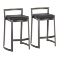Black Set of 2 Counter Stool K618004