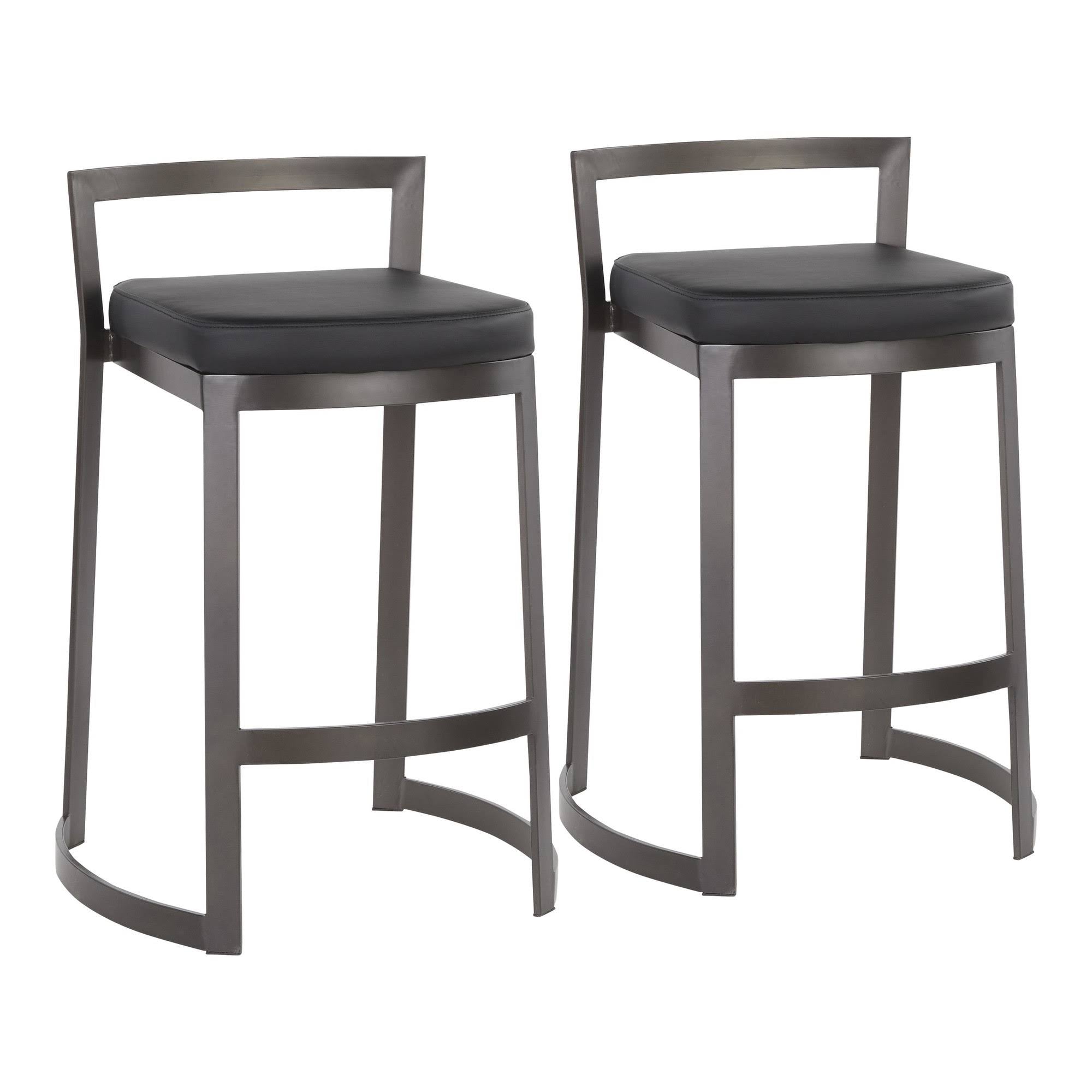 Black Set of 2 Counter Stool K618004