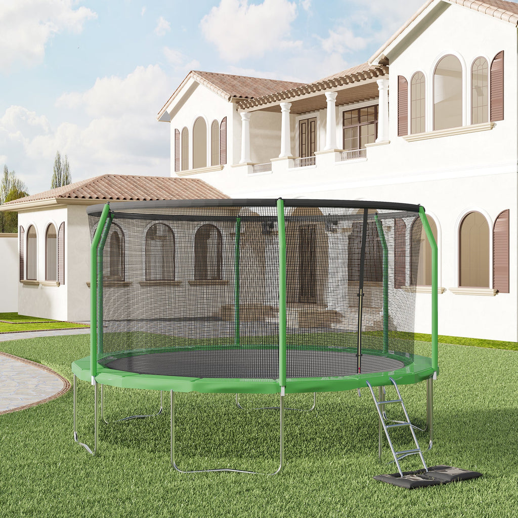 12ft Green Backyard Trampoline H798183
