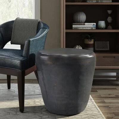 Antique Copper Metal End Table A271524