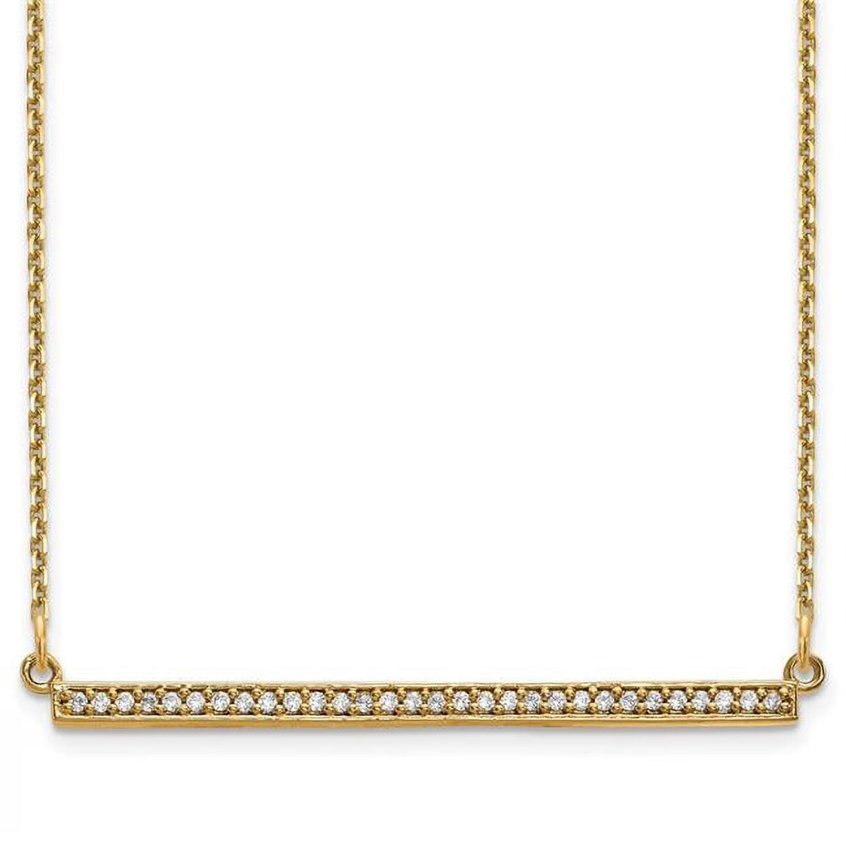 14K Yellow Gold Bar Necklace X662637