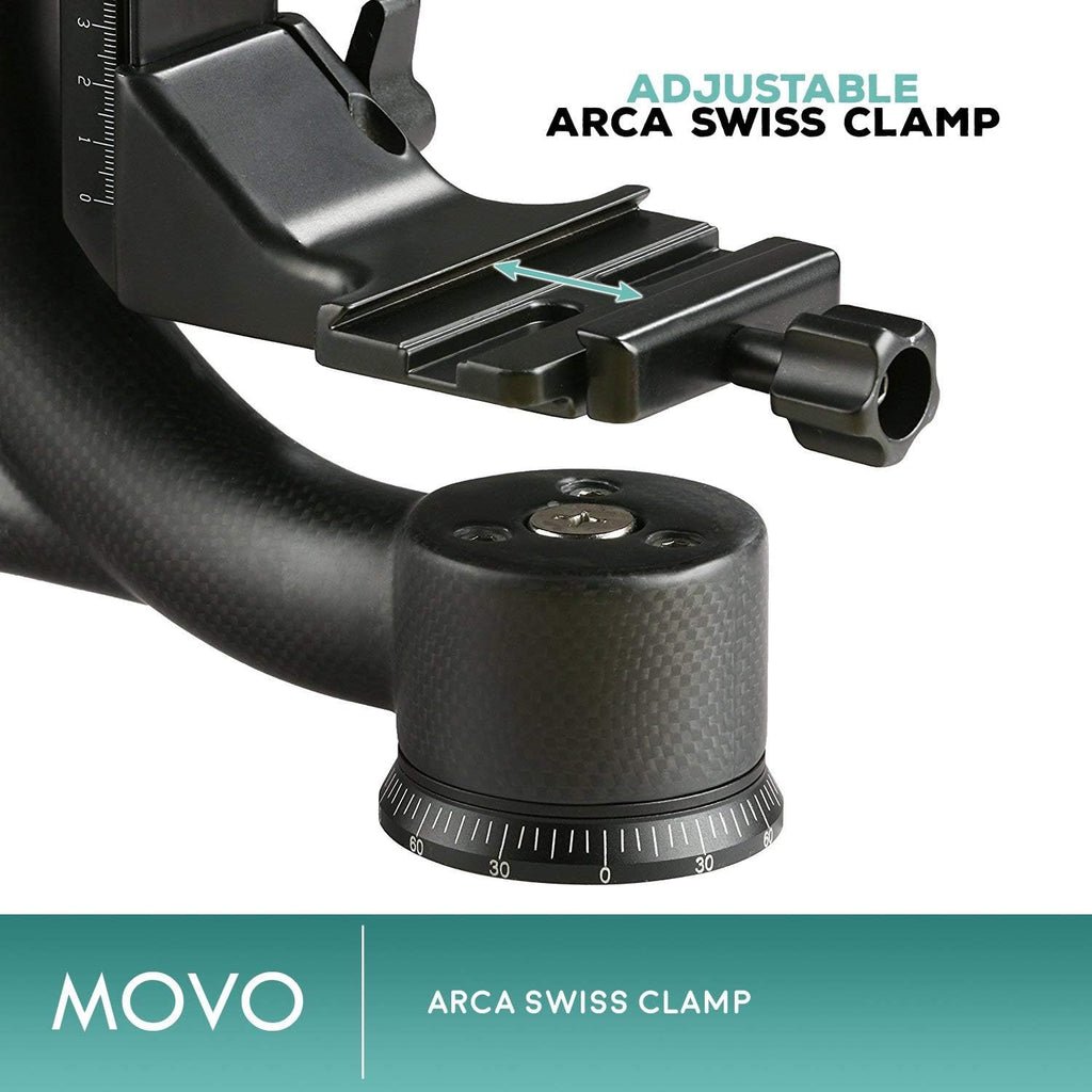Carbon Fiber Gimbal Tripod Head with Arca-Swiss Quick-Release Plates B4780
