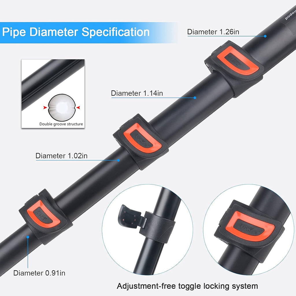 71 inch Lightweight Aluminum Monopod with Pan Tilt Fluid Head and Tripod Base M42200