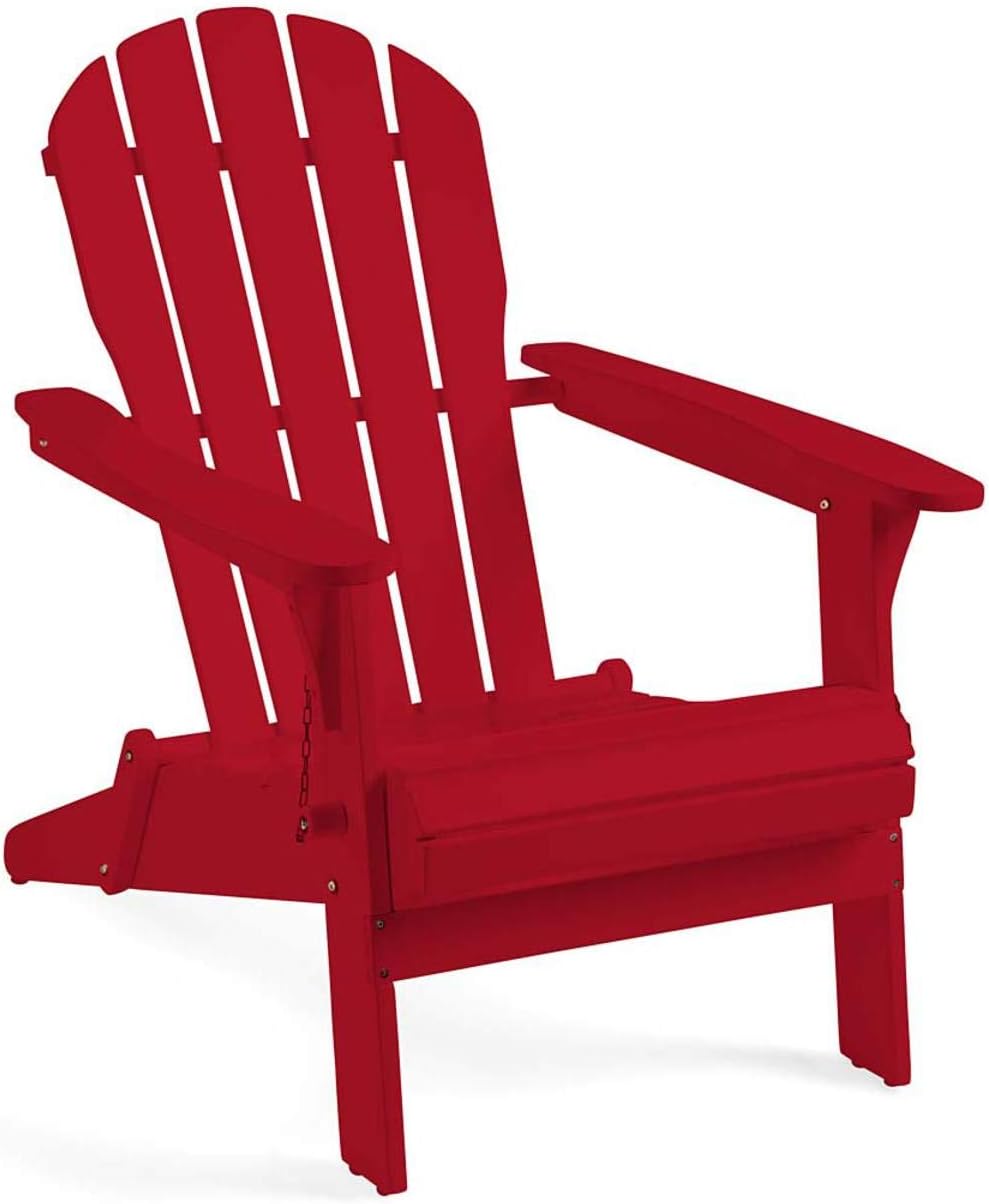Black Foldable Eucalyptus Adirondack Chair Y10110