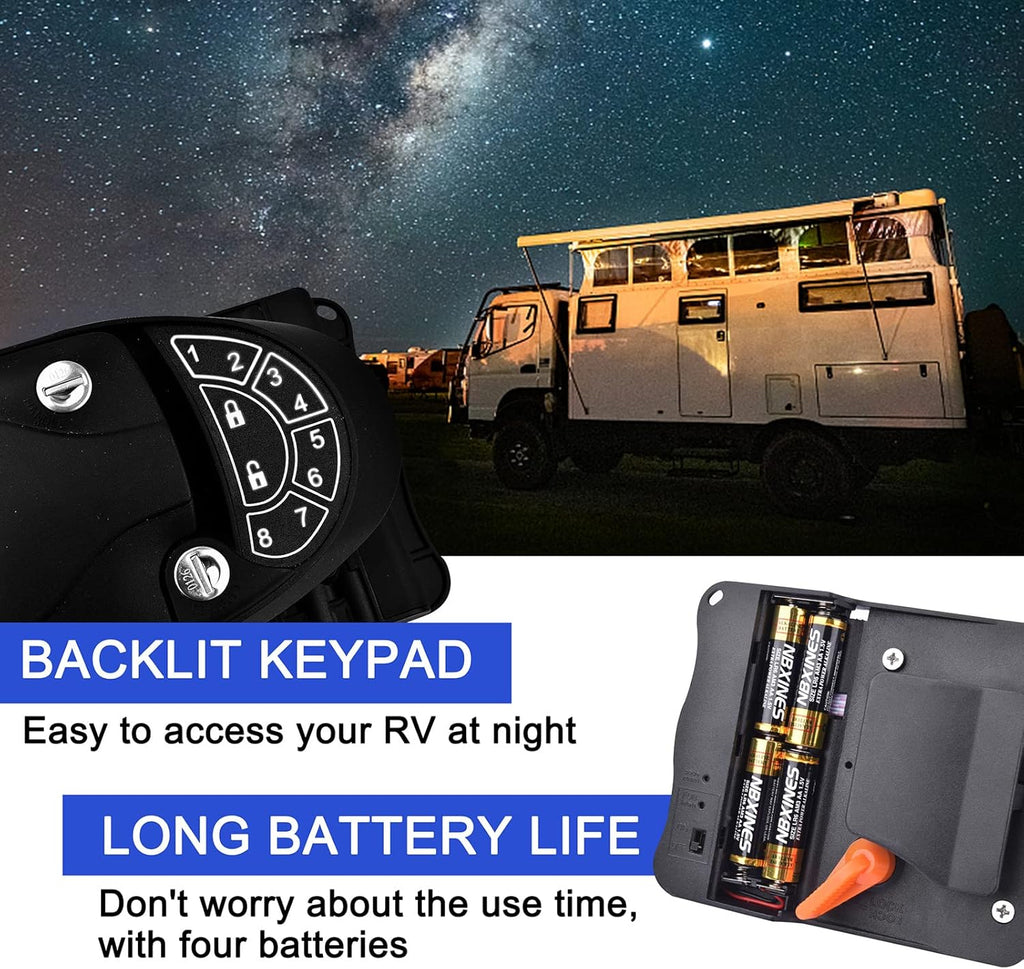 Waterproof Metal RV Keyless Entry Door Lock with Backlit Keypad I717
