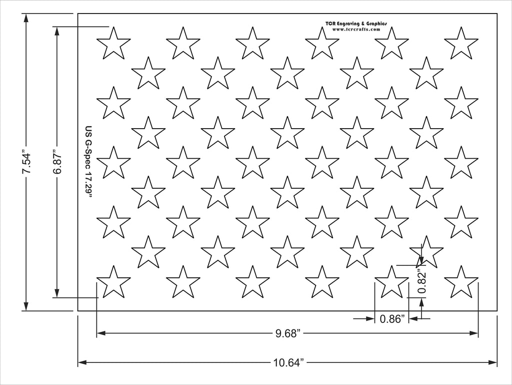 14 Mil-G-Spec Star Field Stencil W47482