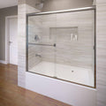 Semi-Framed Sliding Tub Door in Silver B47595