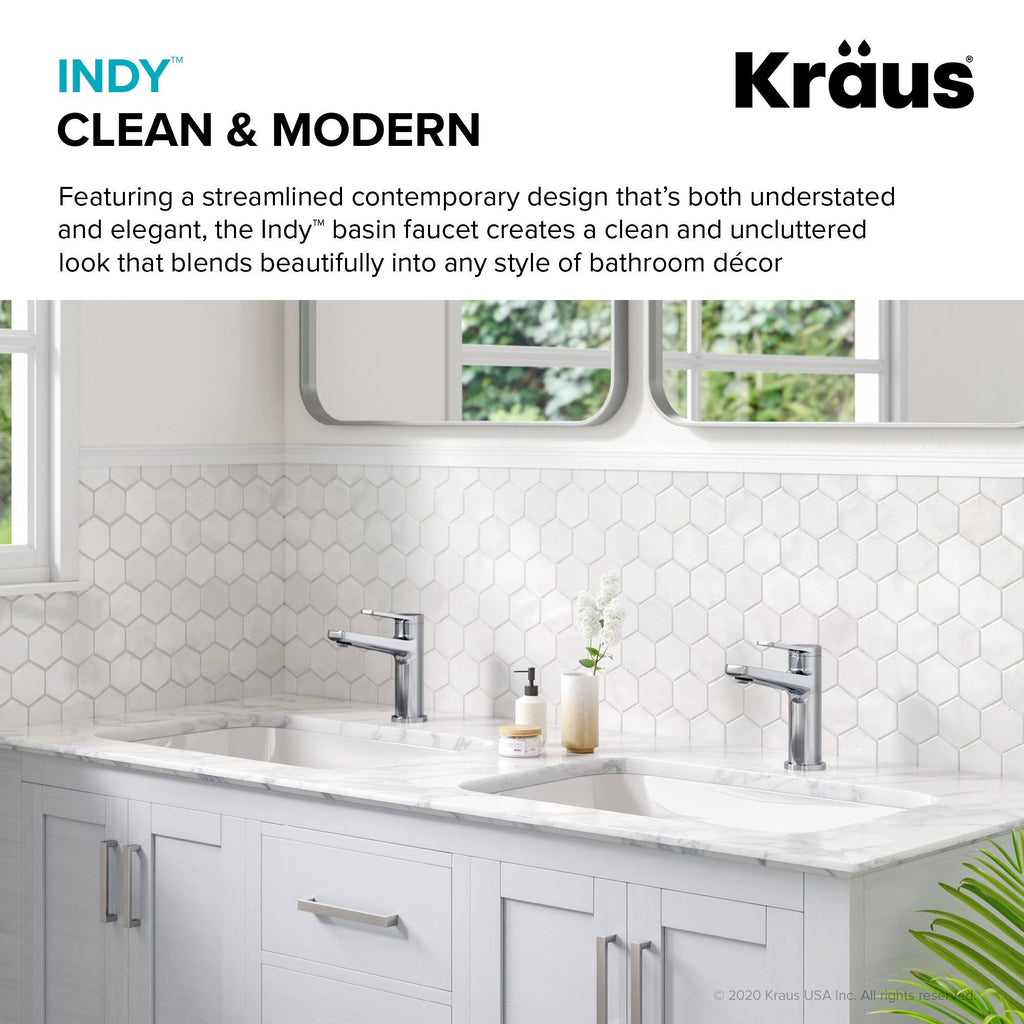 Single Handle Bathroom Faucet - Stainless Steel B924