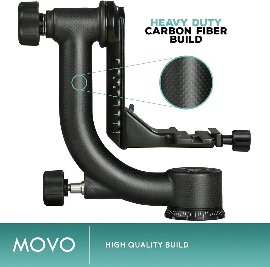 Carbon Fiber Gimbal Tripod Head with Arca-Swiss Quick-Release Plates B4780
