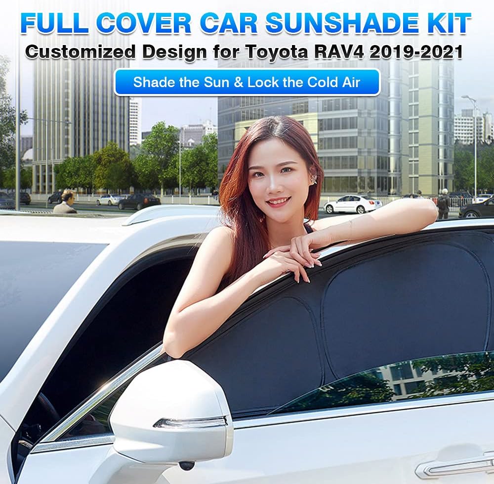 Car Window Sunshade Full Set for Toyota RAV4 2019-2022, Pack of 2 G957