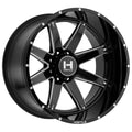 22x12 8x180 -44mm Black/Milled Wheel Rim P3286