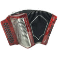 Red Pearl 31 Button 12 Bass Accordion with Straps and Case V819