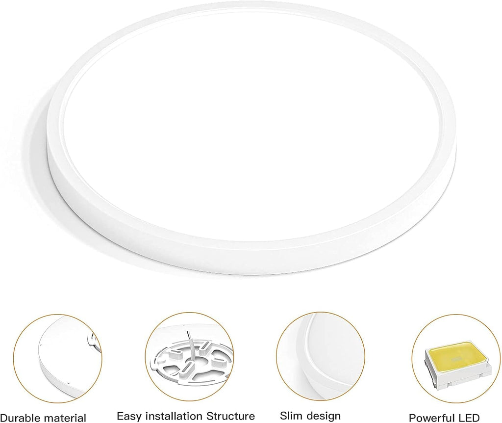 2 Pack Dimmable 12inch Flush Mount LED Ceiling Light O8731