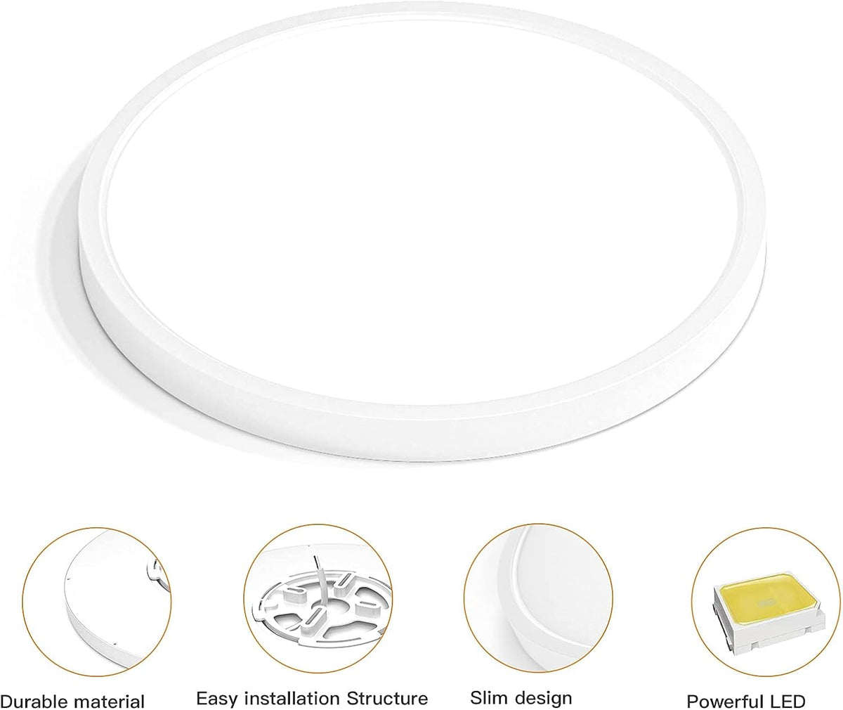 2 Pack Dimmable 12inch Flush Mount LED Ceiling Light O8731