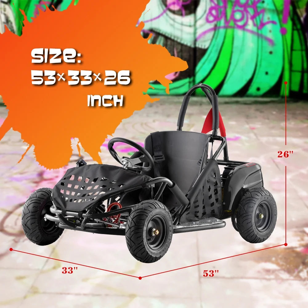 Electric Go Kart for Kids, 1000W 48V, Max Speed 20Mph W6143