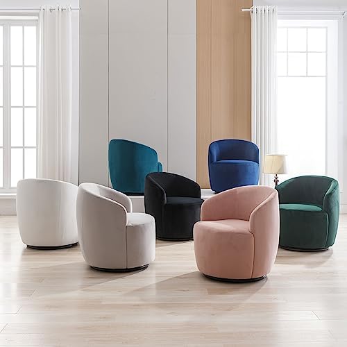 Chocolate Velvet Swivel Barrel Chair W2706