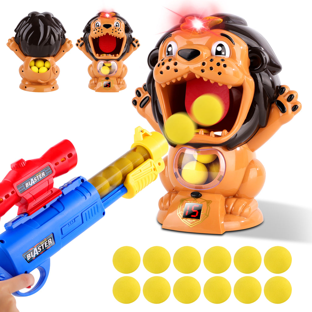 Hungry Feeding Game (Lion) Toy Guns Shooting Games with Electronic Target N353