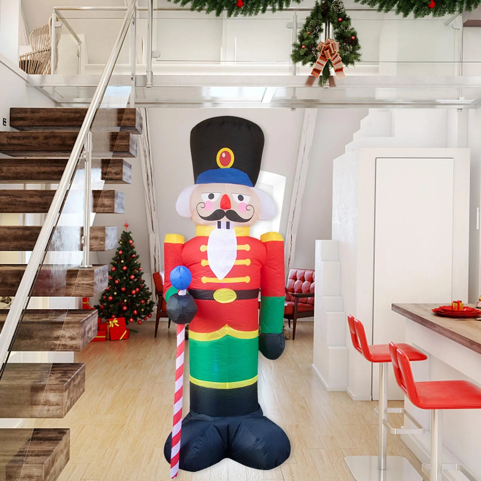 8 Foot Inflatable Nutcracker Christmas Decoration Z817