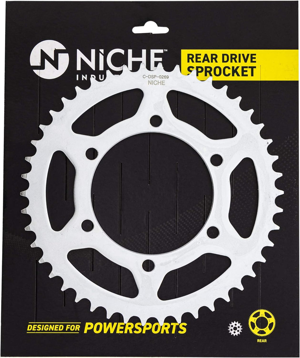 Drive Sprocket Chain Combo Front 16 Rear 46 Tooth 520NZ Standard 118 Link Pack of 2 X38139