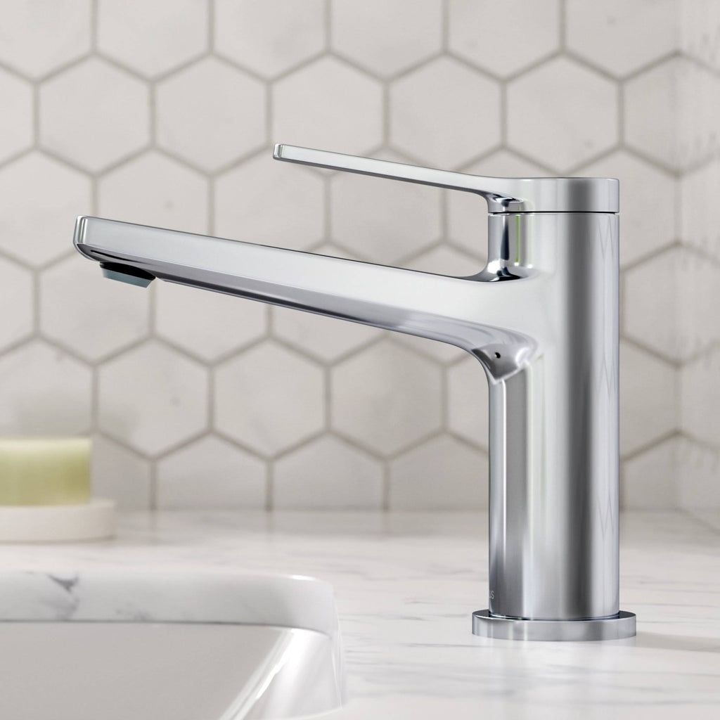 Single Handle Bathroom Faucet - Stainless Steel B924