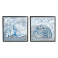 Collage Patterned Seashells with Nautical Pearl, 12 x 12 H8444