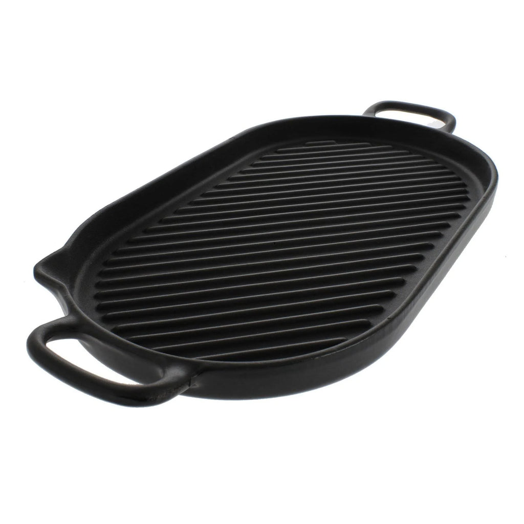 Black Oval Cast Iron Grill Pan W337