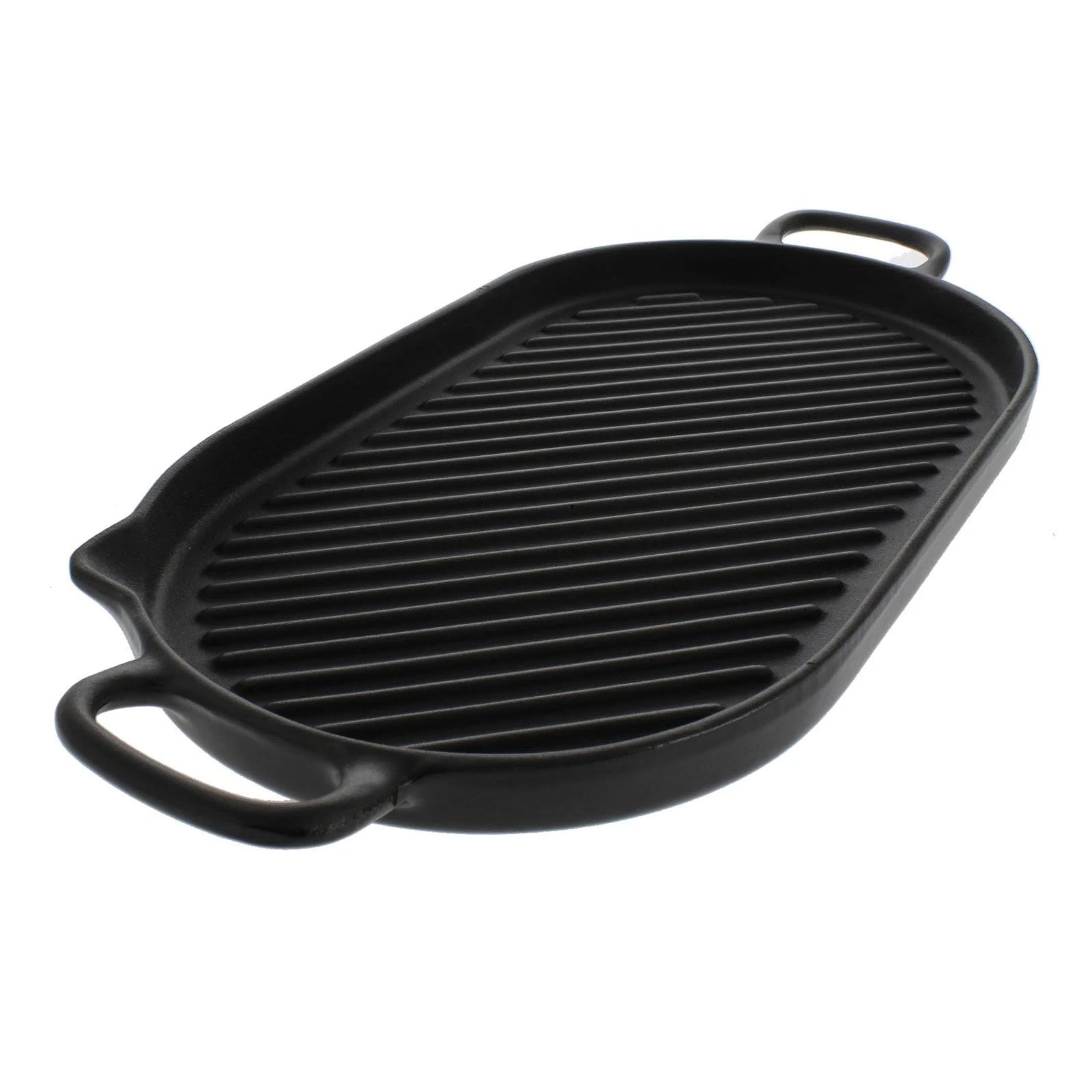 Black Oval Cast Iron Grill Pan W337