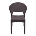 Brown Stacking Patio Dining Side Chair Z1854