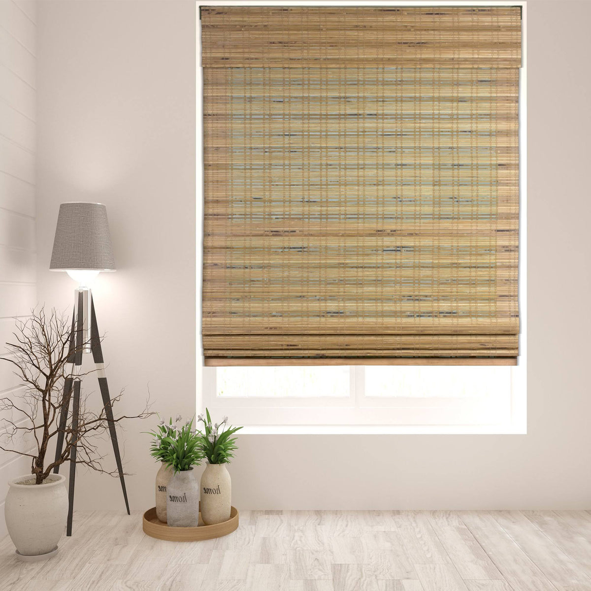 Cordless Bamboo Roman Shade 33.5 inch x 60 inch H6764