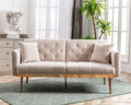 Convertible Velvet Futon Sofa Bed with 2 Pillows C371583