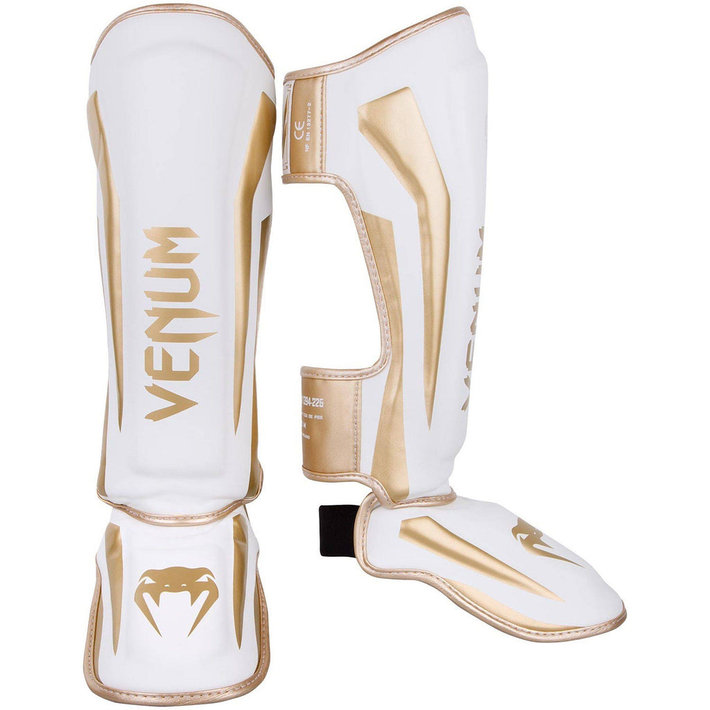 White/Gold XL Standup Shin Guards N61361