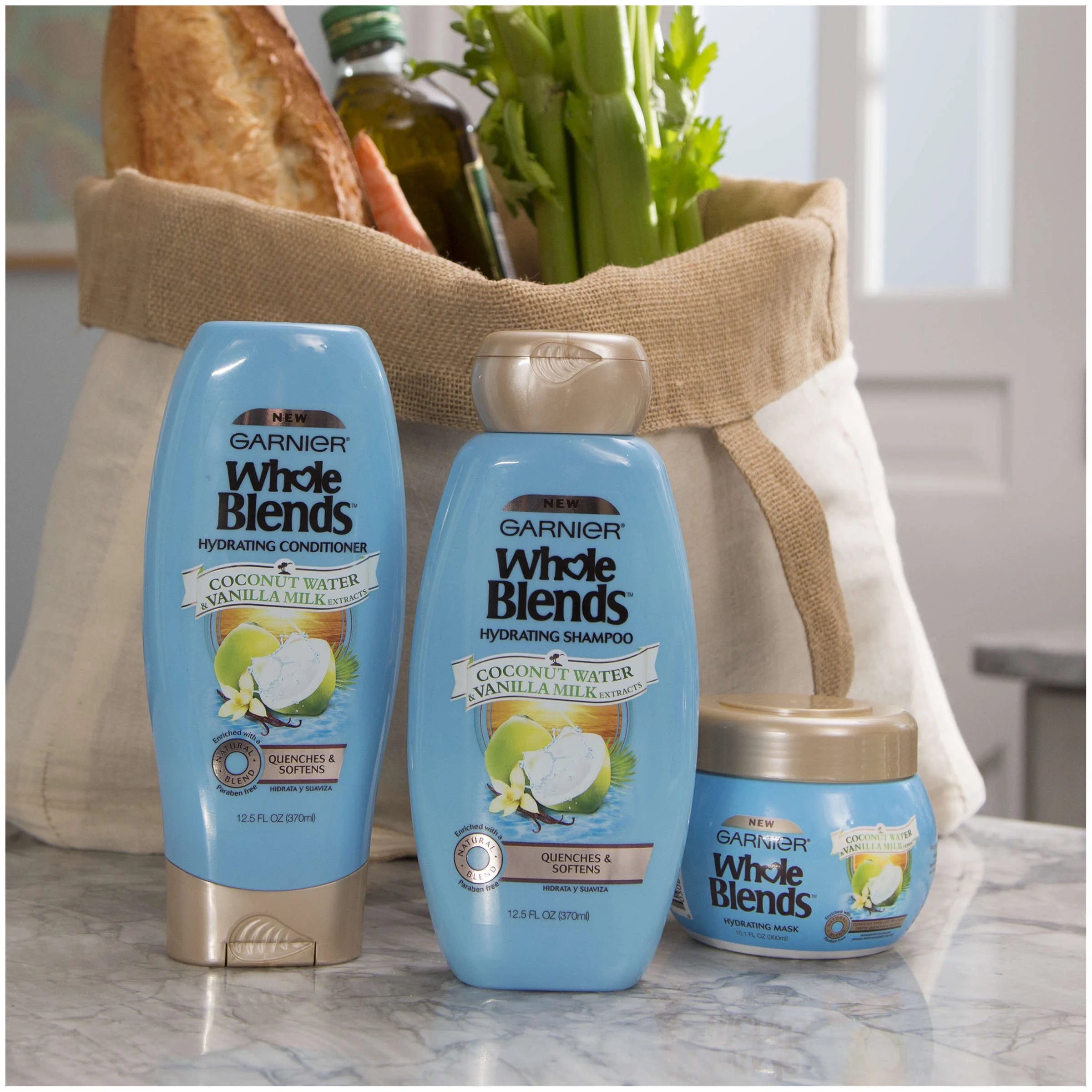 12.5 FL OZ Shampoo with Coconut Water & Vanilla Milk Extracts O6119