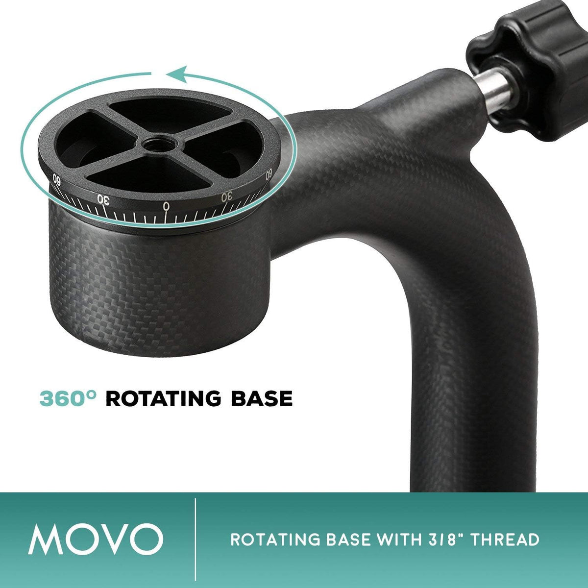 Carbon Fiber Gimbal Tripod Head with Arca-Swiss Quick-Release Plates B4780