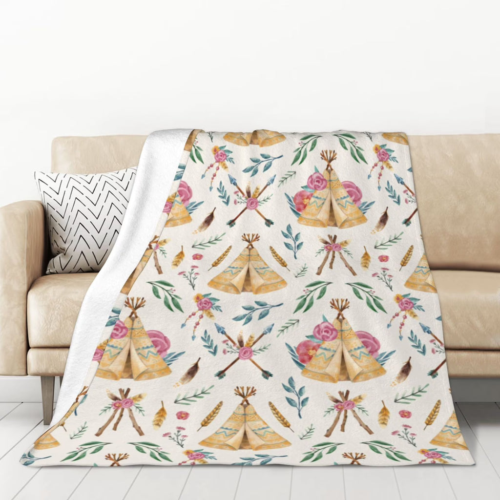 Flannel Throw Blanket, 50 x 70 inches I8135