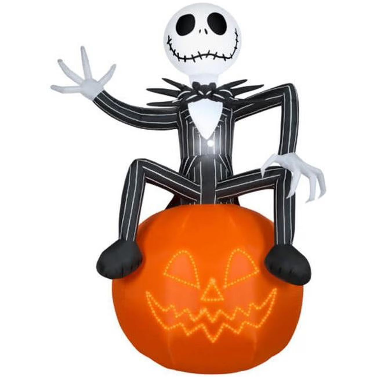 Jack Skellington on Pumpkin Halloween with Micro LED Lights X61037