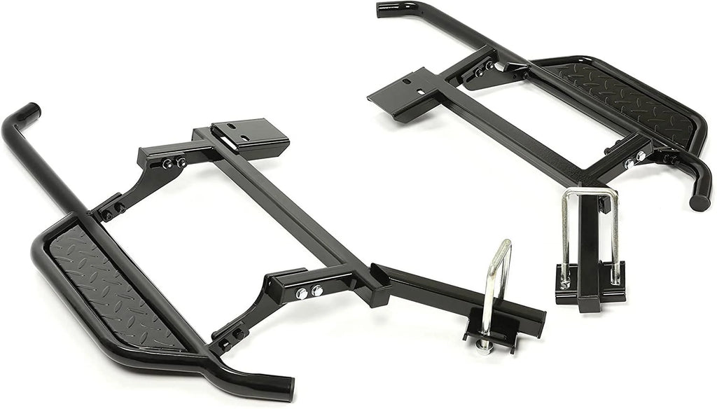 Black Steel Nerf Bars Step Down Kit S2577