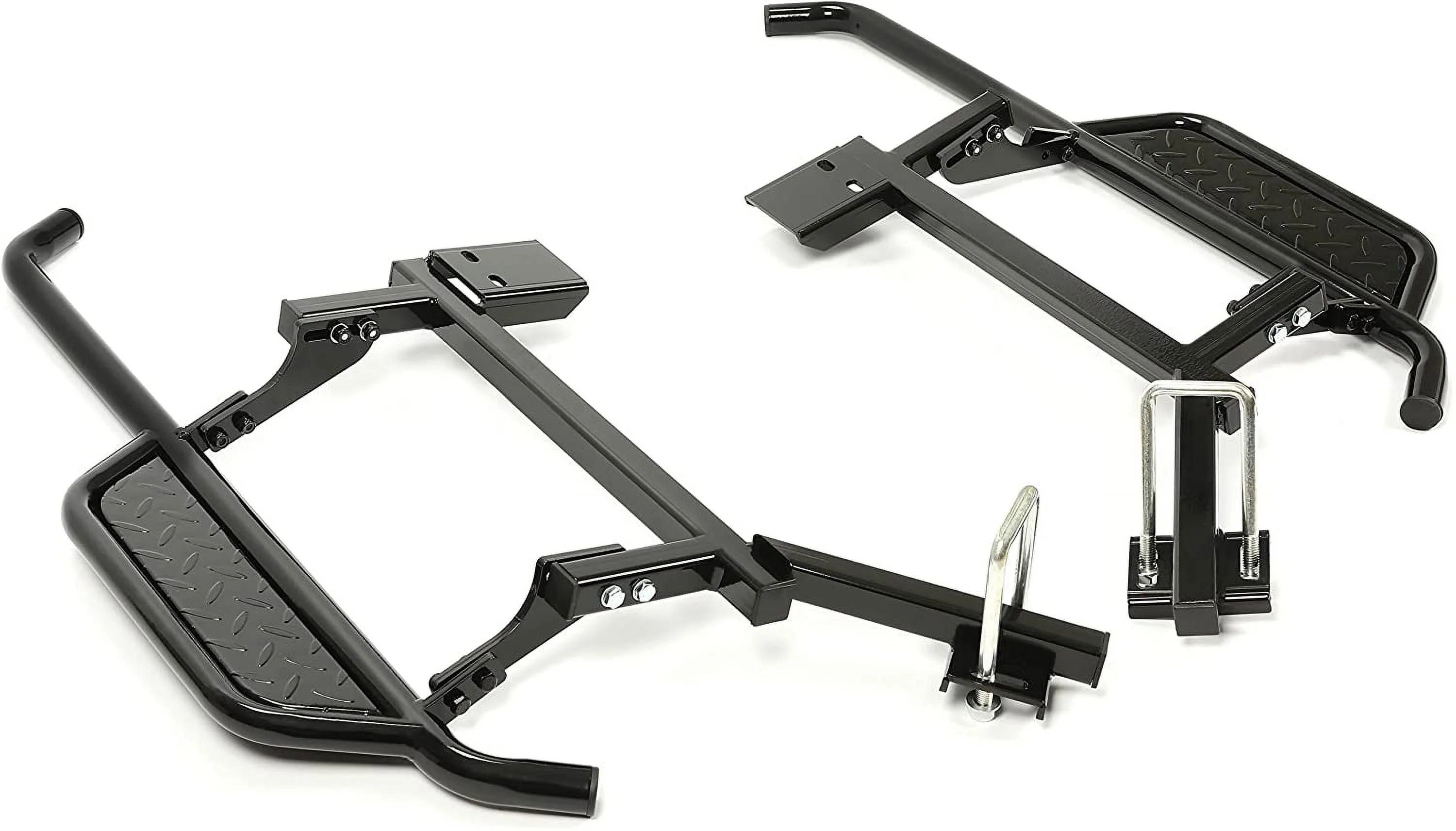 Black Steel Nerf Bars Step Down Kit S2577