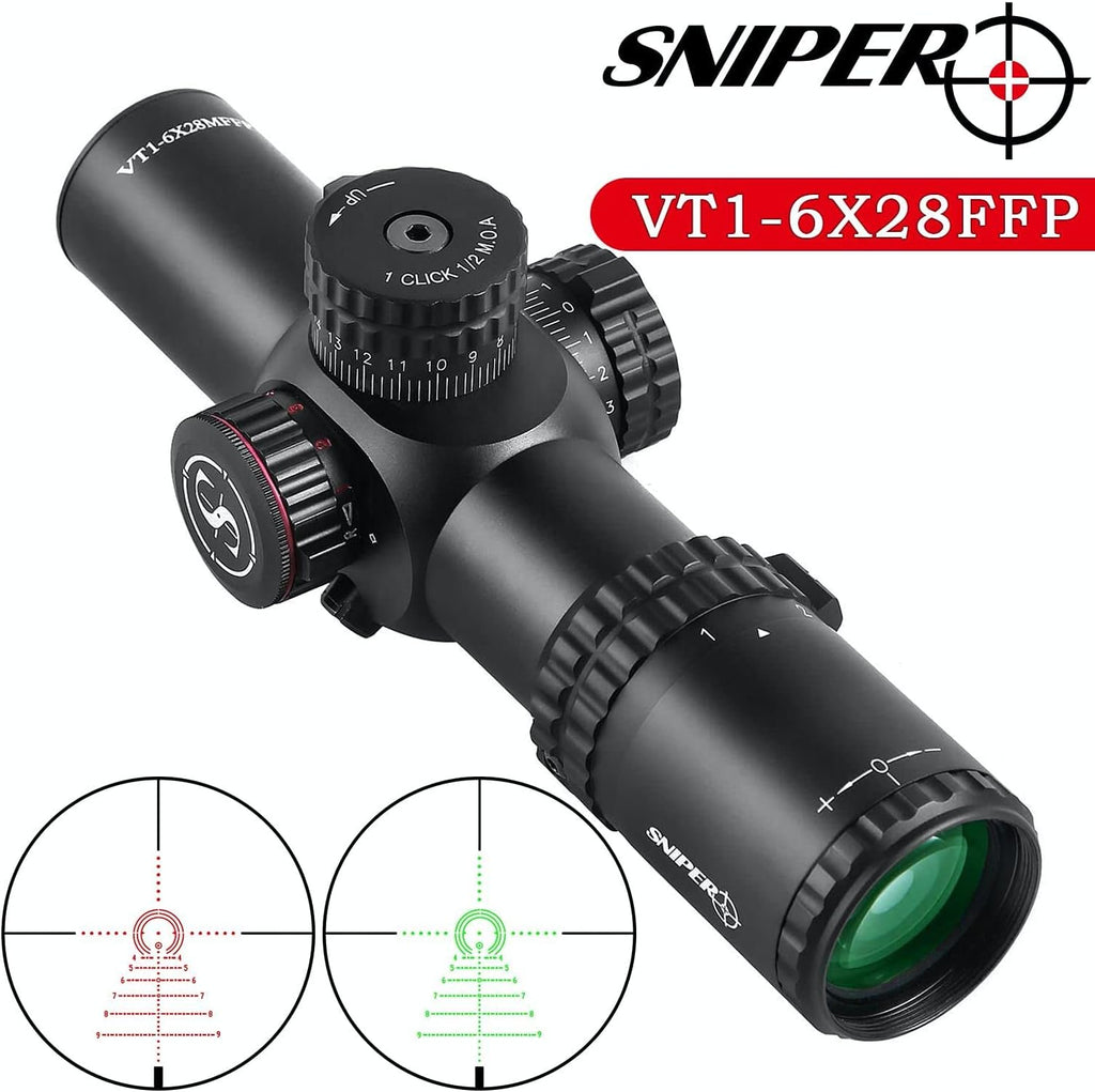 1-6X28 FFP 35mm Tube Red/Green Illuminated Reticle Scope C61865