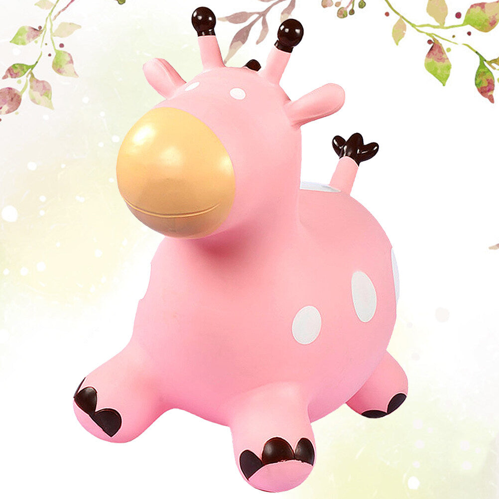 Inflatable Jumping Horse Toy with Air Pump (Pink) H37974