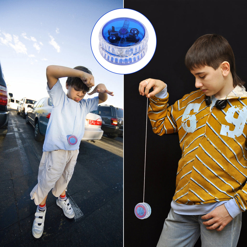 2pcs LED Luminous Yoyo with String (Blue) F2835